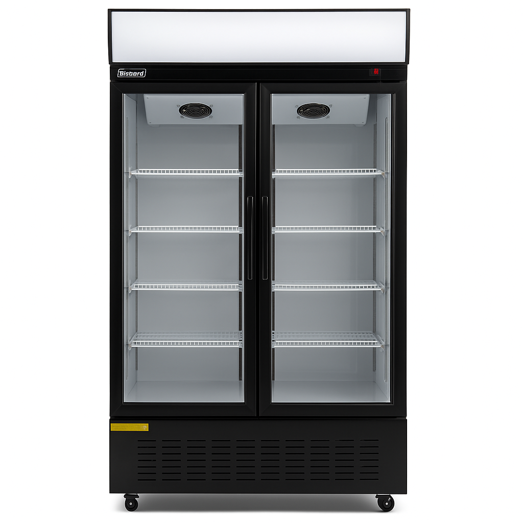 BLIZZARD Double‑Door Sliding Glass Display Merchandiser – 630 L front view on white background
