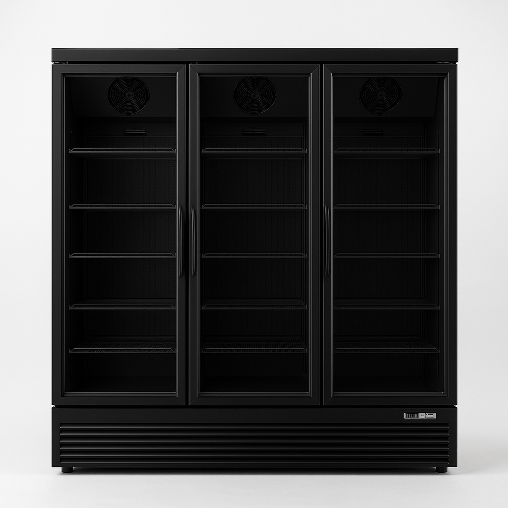 BLIZZARD Triple‑Hinged Glass Door Display Chiller on a white background