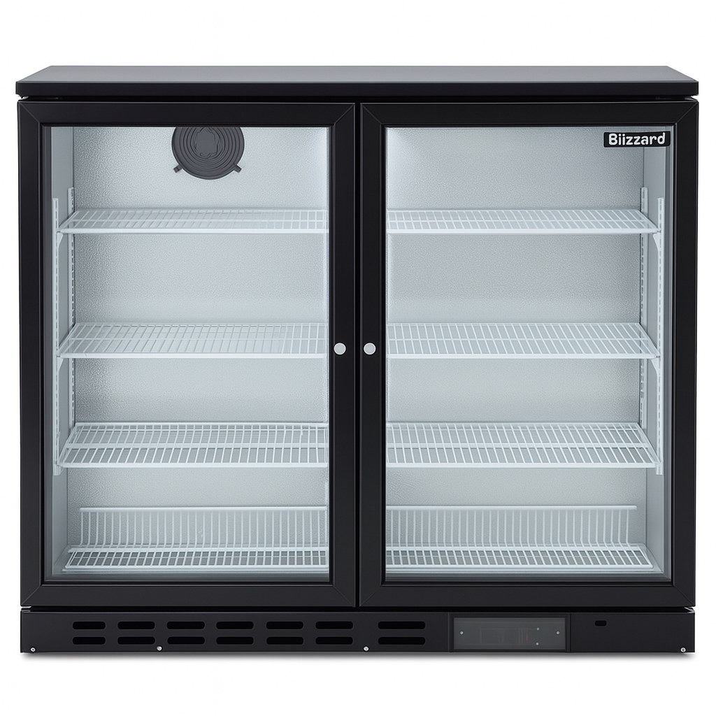 Blizzard Low-Height Sliding Double Door Bottle Cooler