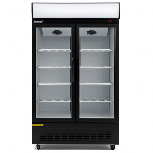BLIZZARD Double‑Door Sliding Glass Display Merchandiser –  630 L front view on white background