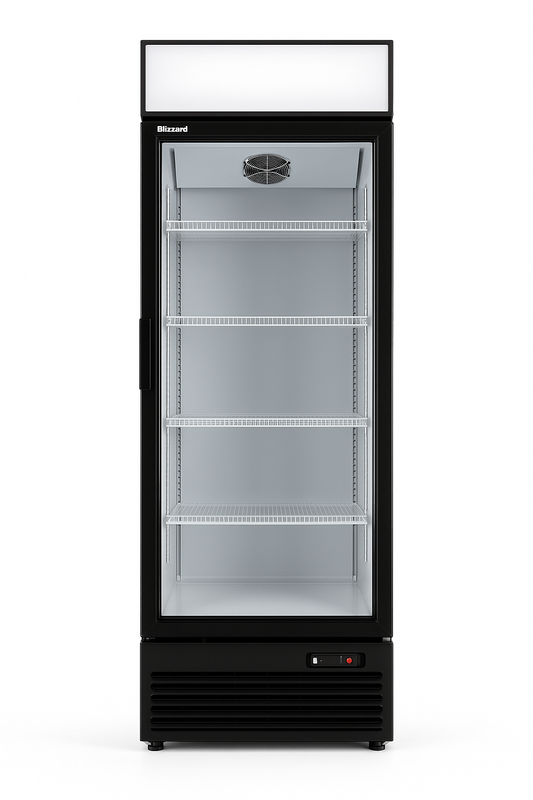 BLIZZARD GD350 Single‑Door Glass Display Merchandiser front view on white background