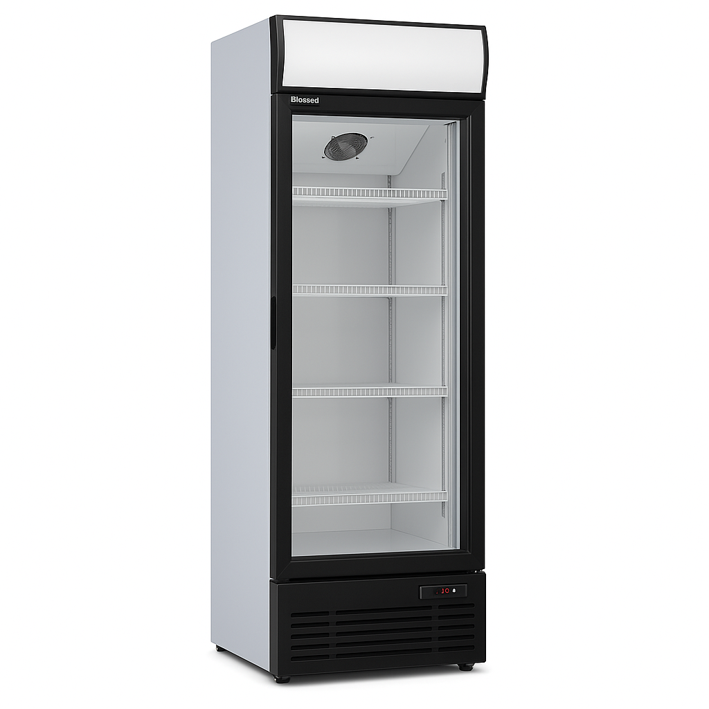 BLIZZARD GD350 Single‑Door Glass Display Merchandiser side view on a white background