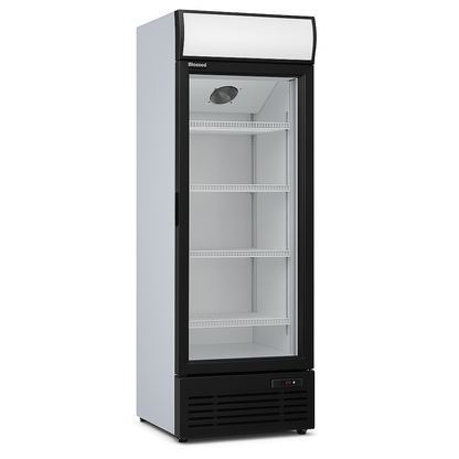 BLIZZARD GD350 Single‑Door Glass Display Merchandiser side view on a white background