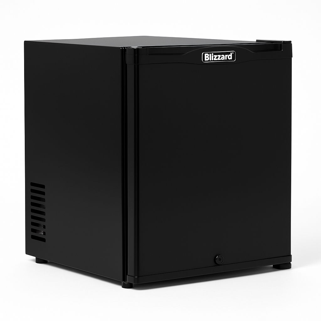 BLIZZARD Single Solid Door Mini Bar Side view on a white background