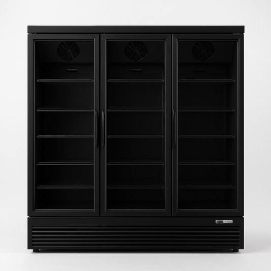 BLIZZARD Triple‑Hinged Glass Door Display Chiller on a white background