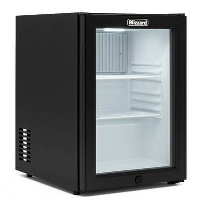 Blizzard BMB30G – Glass-Door Silent Mini-Bar (30 L) on a white background
