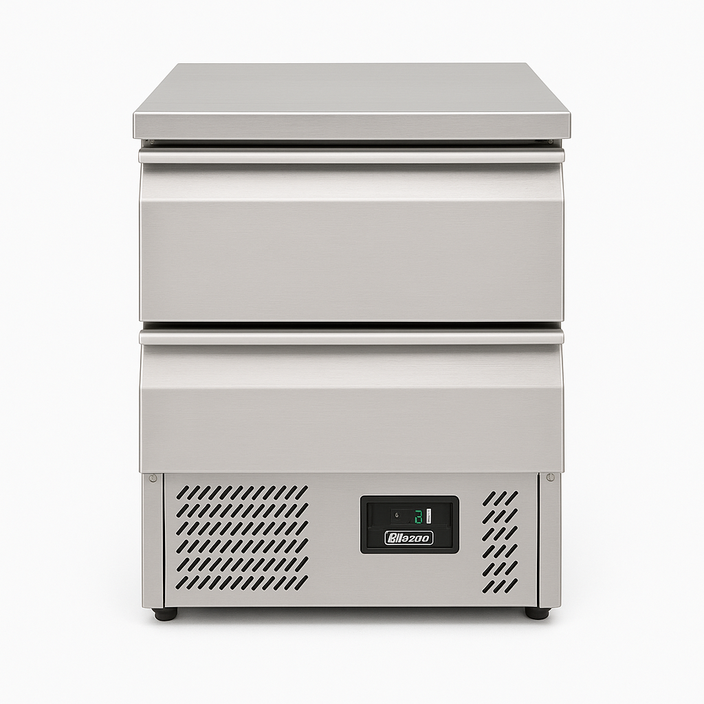 Blizzard  Compact  Double‑Drawer Counter Refrigerator - 240 L - front view on a white background