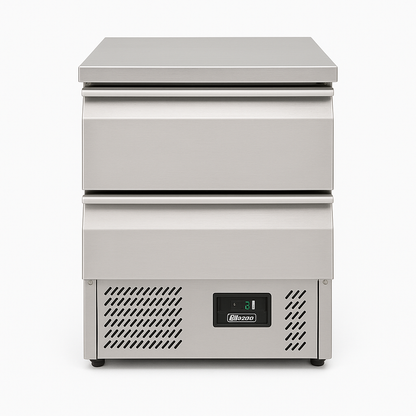 Blizzard  Compact  Double‑Drawer Counter Refrigerator - 240 L - front view on a white background