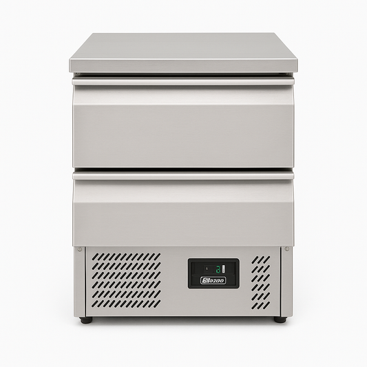 Blizzard  Compact  Double‑Drawer Counter Refrigerator - 240 L - front view on a white background