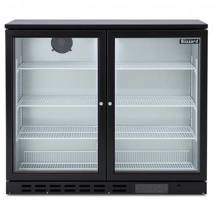 Blizzard Low-Height Sliding Double Door Bottle Cooler